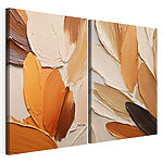 Modułowy wydruk na płótnie Żywe pociągnięcia pędzla w odcieniach ziemi